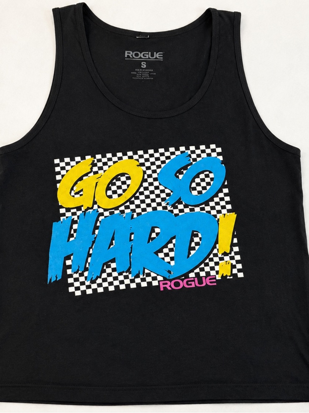 Rogue Fitness Go So Hard Graphic Tank Top Men’s Small Black Gym Workout
